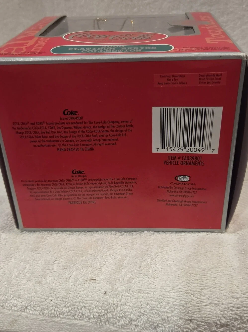COCA COLA CHRISTMAS ORNAMENT